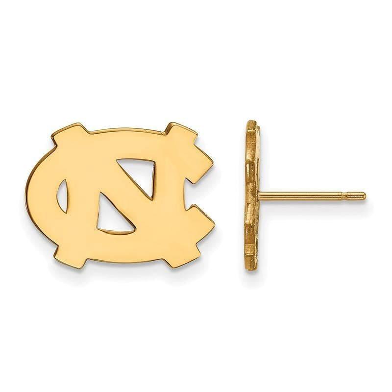 14ky LogoArt University of North Carolina Small Post Earrings - Seattle Gold Grillz