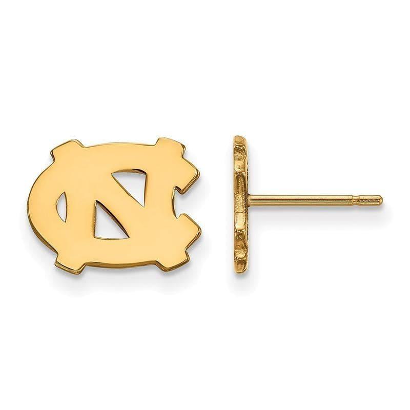 14ky LogoArt University of North Carolina XS Post Earrings - Seattle Gold Grillz