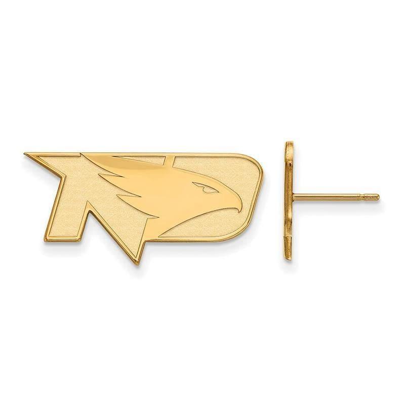 14ky LogoArt University of North Dakota Small Post Earrings - Seattle Gold Grillz