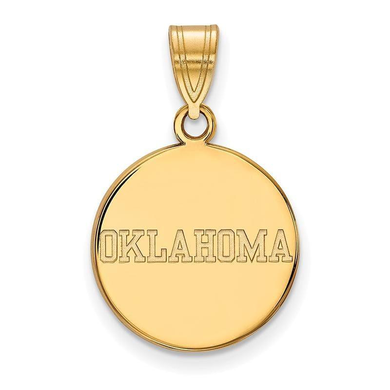 14ky LogoArt University of Oklahoma Medium Disc Pendant - Seattle Gold Grillz