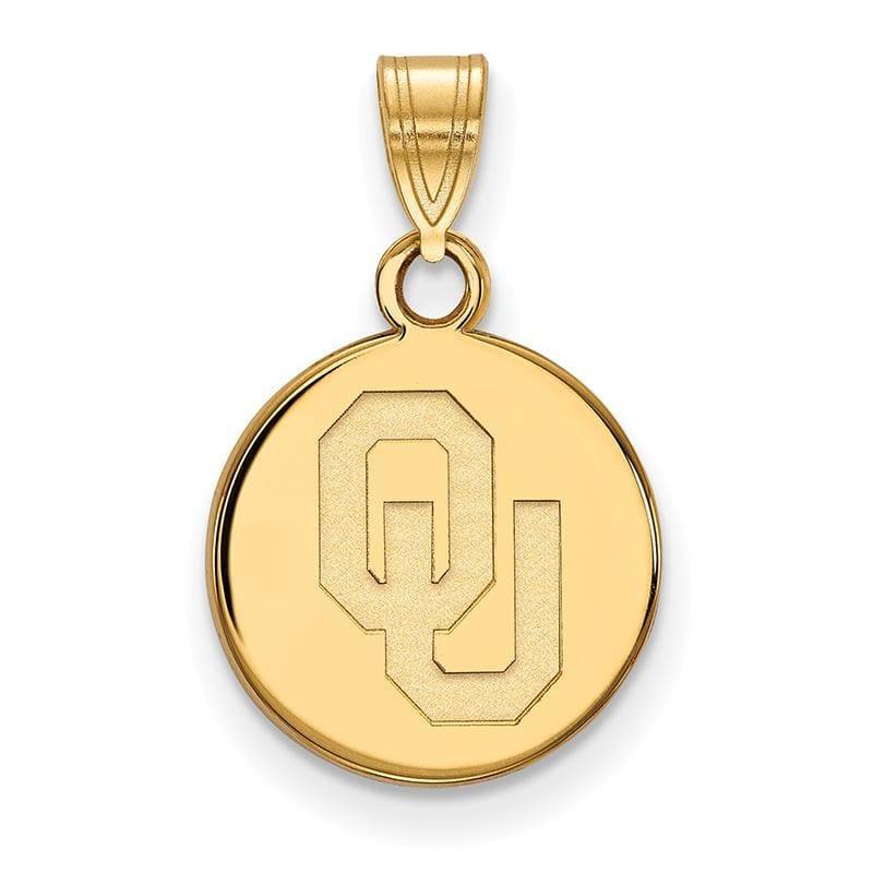 14ky LogoArt University of Oklahoma Small Disc Pendant - Seattle Gold Grillz