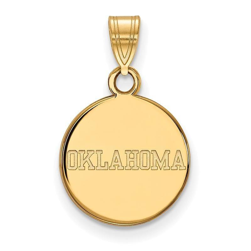 14ky LogoArt University of Oklahoma Small Disc Pendant - Seattle Gold Grillz