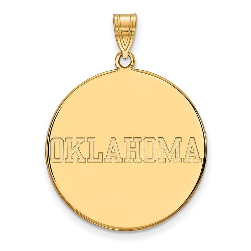 14ky LogoArt University of Oklahoma XL Disc Pendant - Seattle Gold Grillz