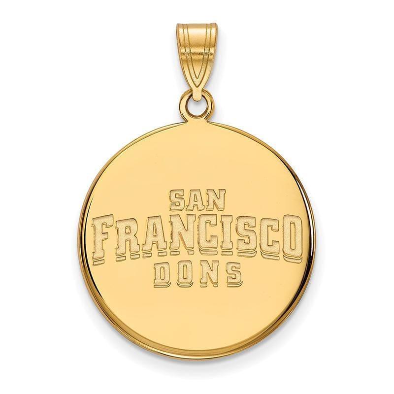 14ky LogoArt University of San Francisco Large Disc Pendant - Seattle Gold Grillz