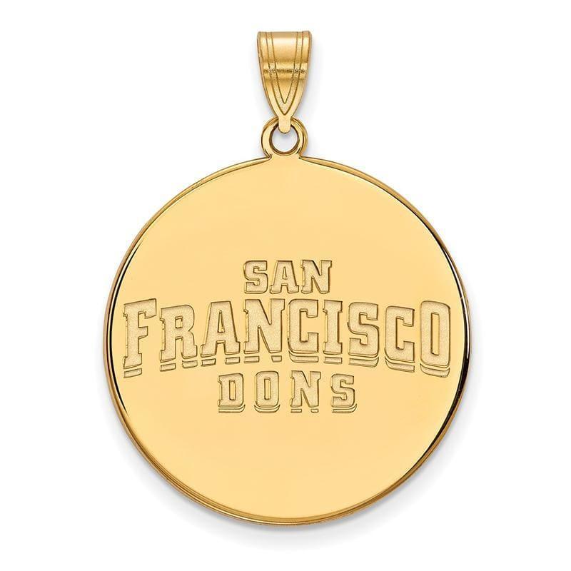 14ky LogoArt University of San Francisco XL Disc Pendant - Seattle Gold Grillz