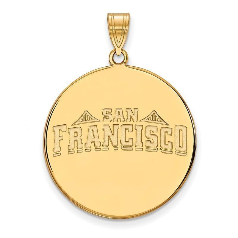 14ky LogoArt University of San Francisco XL Disc Pendant - Seattle Gold Grillz