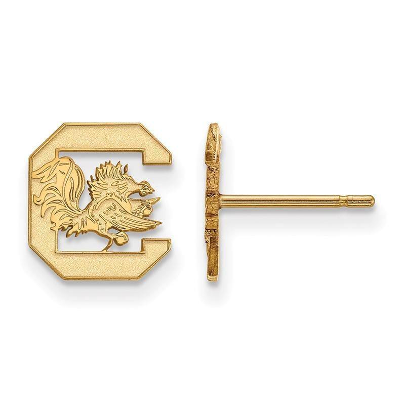 14ky LogoArt University of South Carolina XS Post Earrings - Seattle Gold Grillz