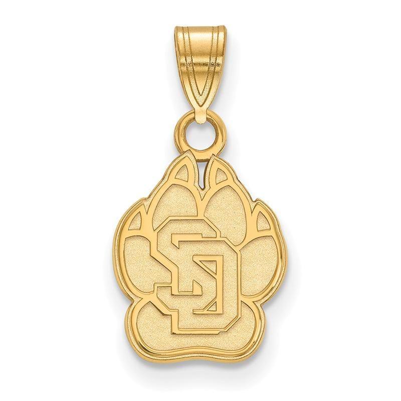 14ky LogoArt University of South Dakota Small Pendant - Seattle Gold Grillz