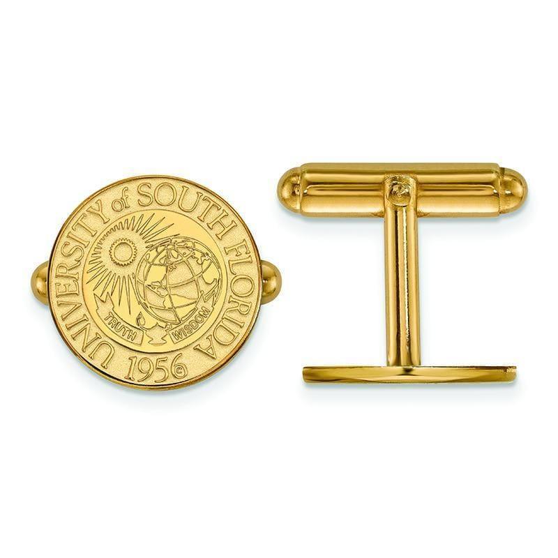 14ky LogoArt University of South Florida Crest Cuff Link - Seattle Gold Grillz