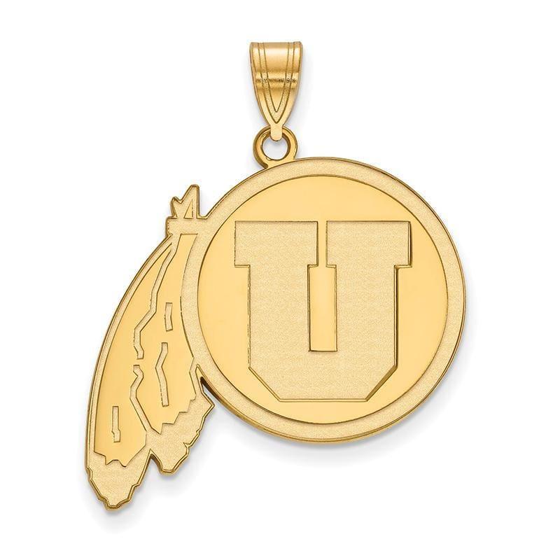 14ky LogoArt University of Utah XL Pendant - Seattle Gold Grillz