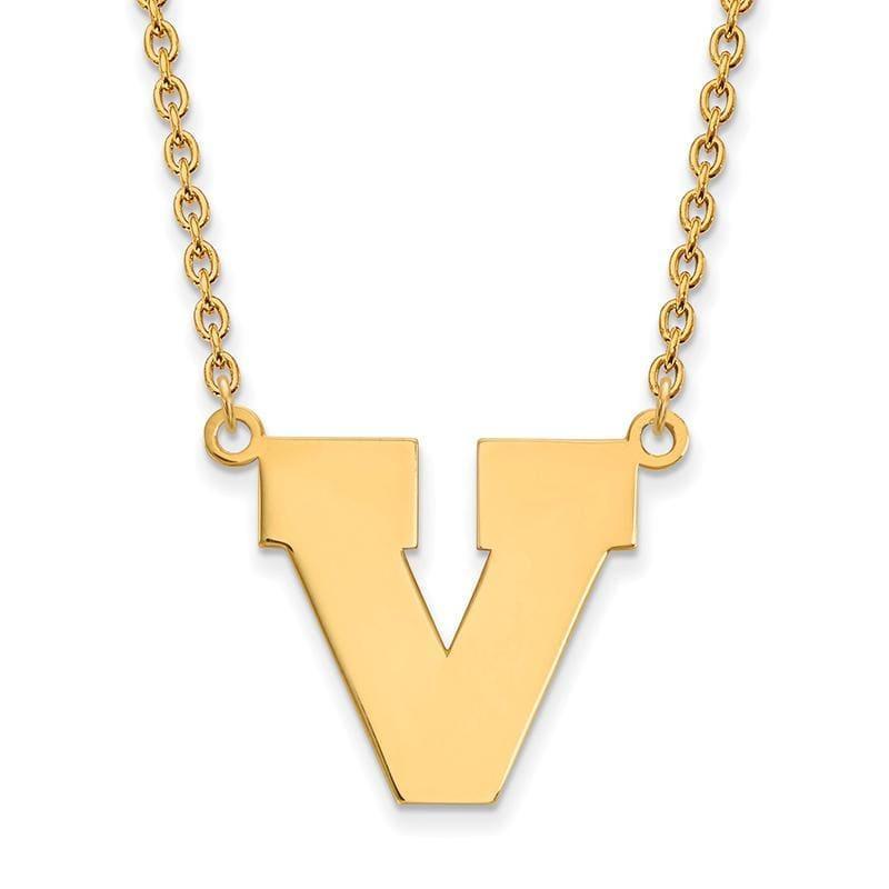 14ky LogoArt University of Virginia Large Pendant w-Necklace - Seattle Gold Grillz