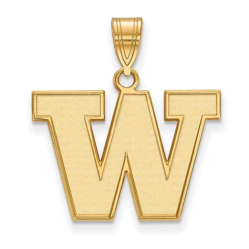 14ky LogoArt University of Washington Medium Pendant - Seattle Gold Grillz