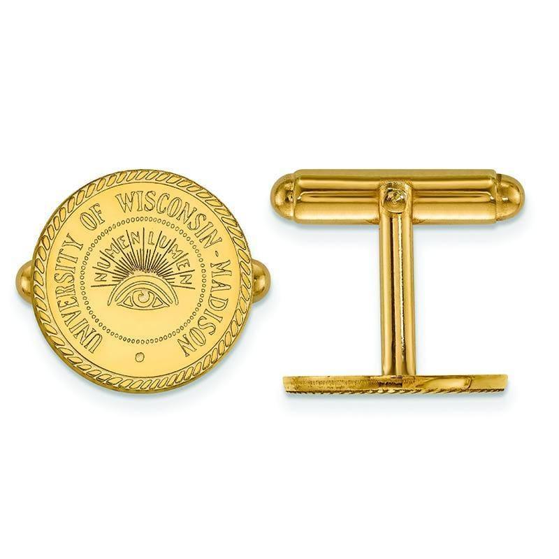 14ky LogoArt University of Wisconsin Crest Cuff Link - Seattle Gold Grillz