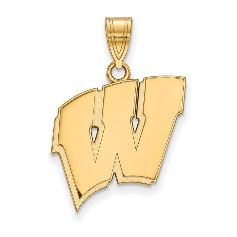 14ky LogoArt University of Wisconsin Large Pendant - Seattle Gold Grillz