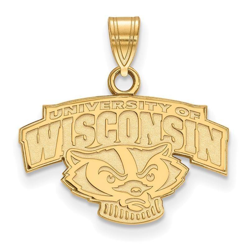 14ky LogoArt University of Wisconsin Small Pendant - Seattle Gold Grillz