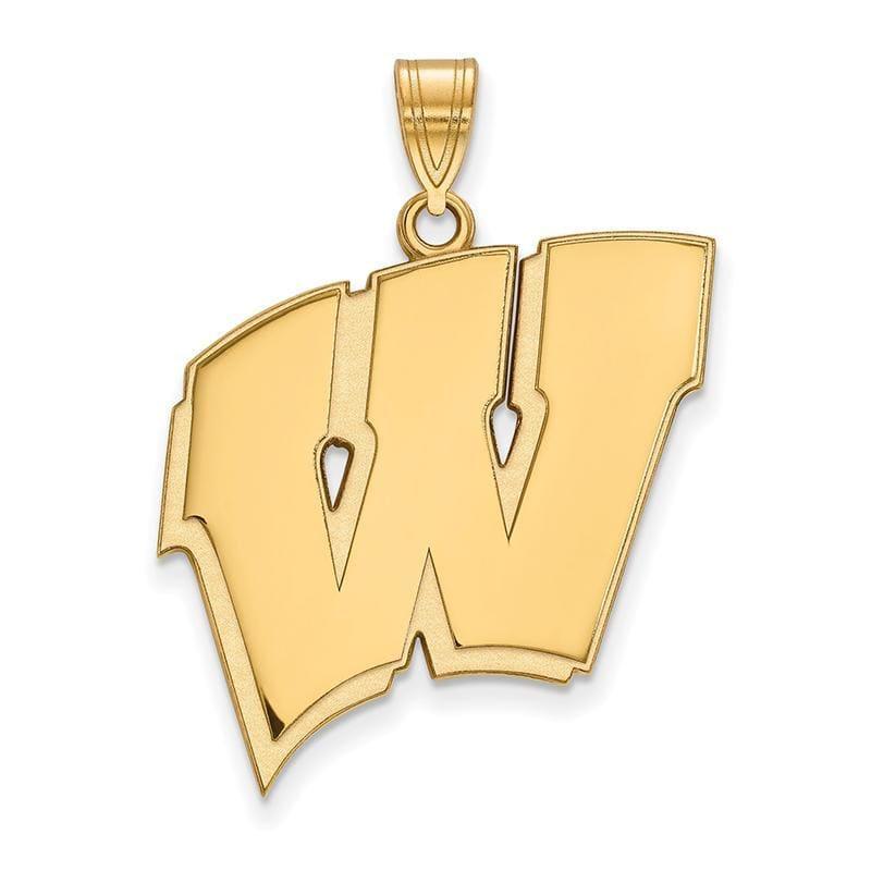 14ky LogoArt University of Wisconsin XL Pendant - Seattle Gold Grillz