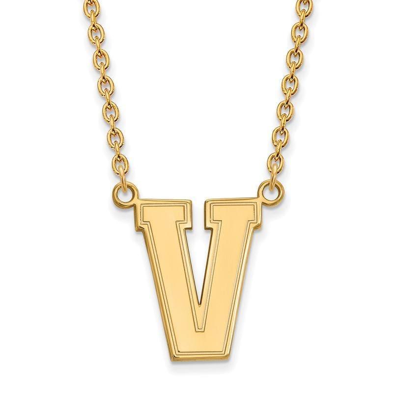 14ky LogoArt Vanderbilt University Large Pendant w-Necklace - Seattle Gold Grillz