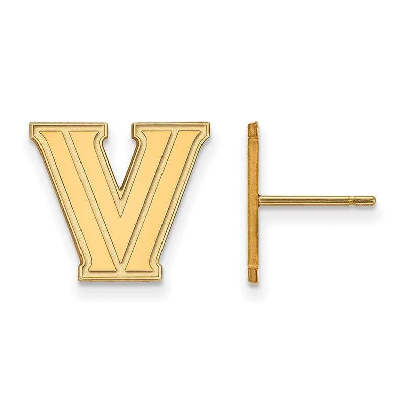 14ky LogoArt Villanova University Small Post Earrings - Seattle Gold Grillz