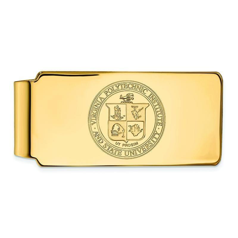 14ky LogoArt Virginia Tech Money Clip Crest - Seattle Gold Grillz