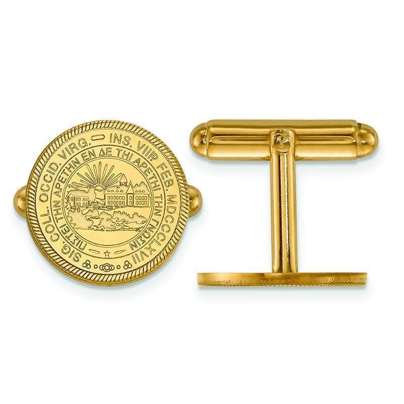 14ky LogoArt West Virginia University Crest Cuff Link - Seattle Gold Grillz
