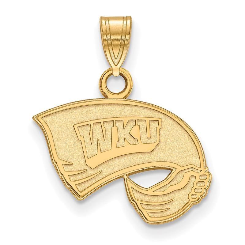 14ky LogoArt Western Kentucky University Small Pendant - Seattle Gold Grillz