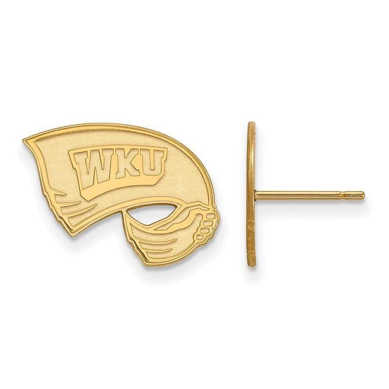 14ky LogoArt Western Kentucky University Small Post Earrings - Seattle Gold Grillz