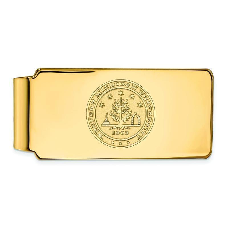 14ky LogoArt Western Michigan University Money Clip Crest - Seattle Gold Grillz
