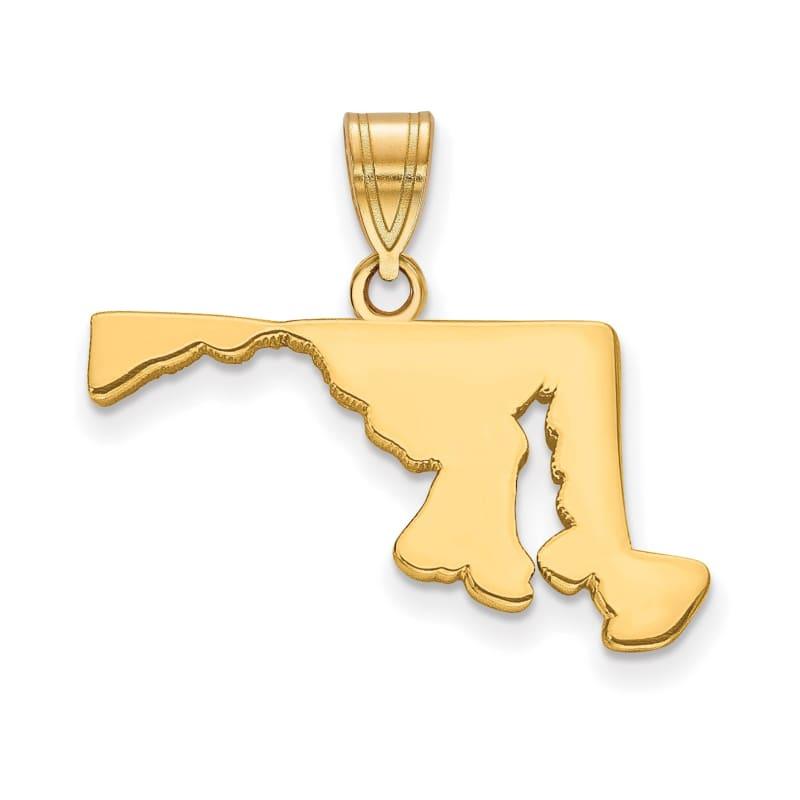 14KY MD State Pendant Bail Only - Seattle Gold Grillz