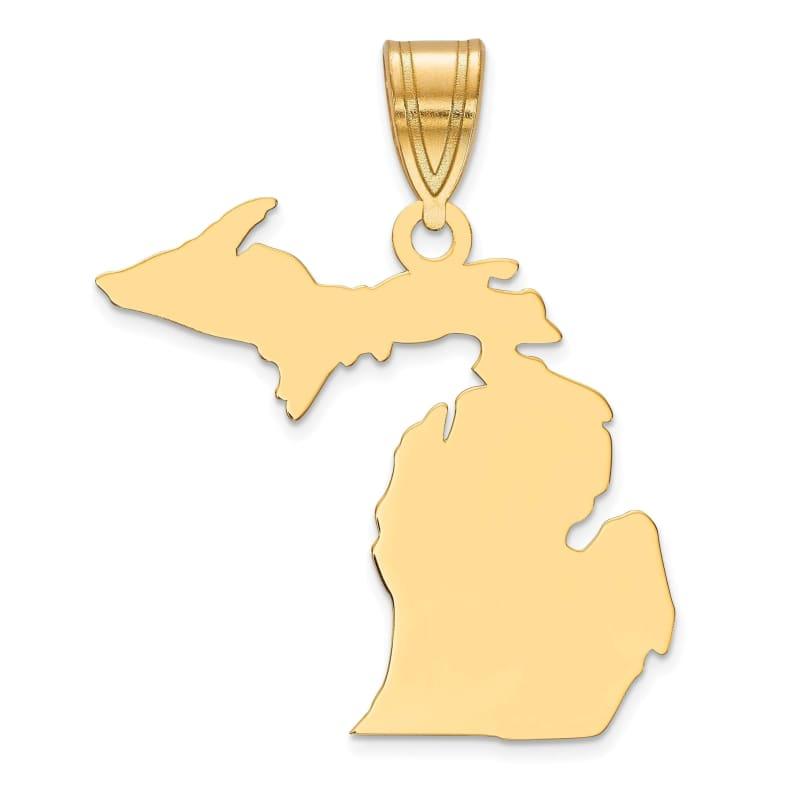 14KY MI State Pendant Bail Only - Seattle Gold Grillz