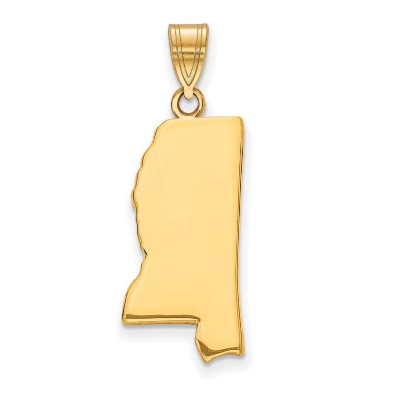 14KY MS State Pendant Bail Only - Seattle Gold Grillz