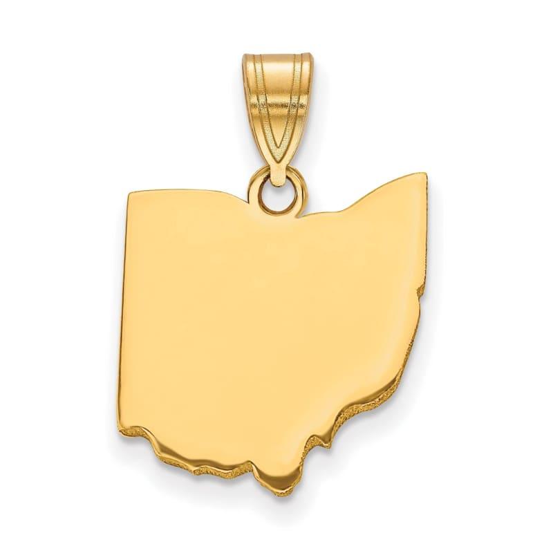 14KY OH State Pendant Bail Only - Seattle Gold Grillz