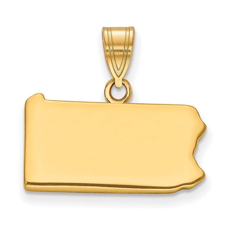 14KY PA State Pendant Bail Only - Seattle Gold Grillz