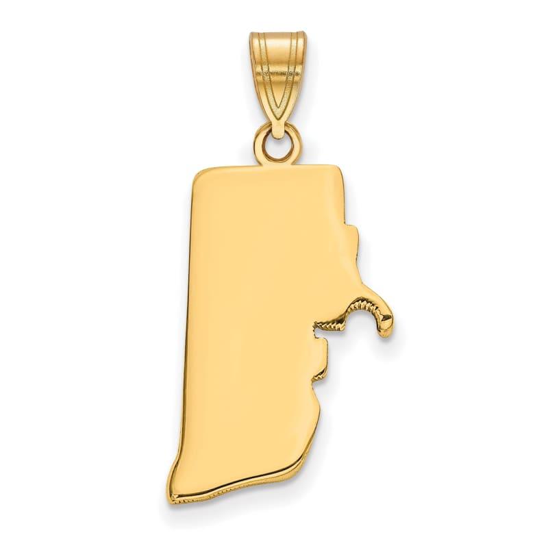 14KY RI State Pendant Bail Only - Seattle Gold Grillz