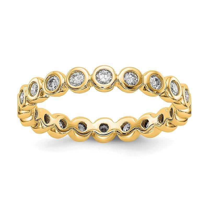 14KY SI2-I1( H-I) 20 Round =1-2CT Bezel Set Eternity Band - Seattle Gold Grillz