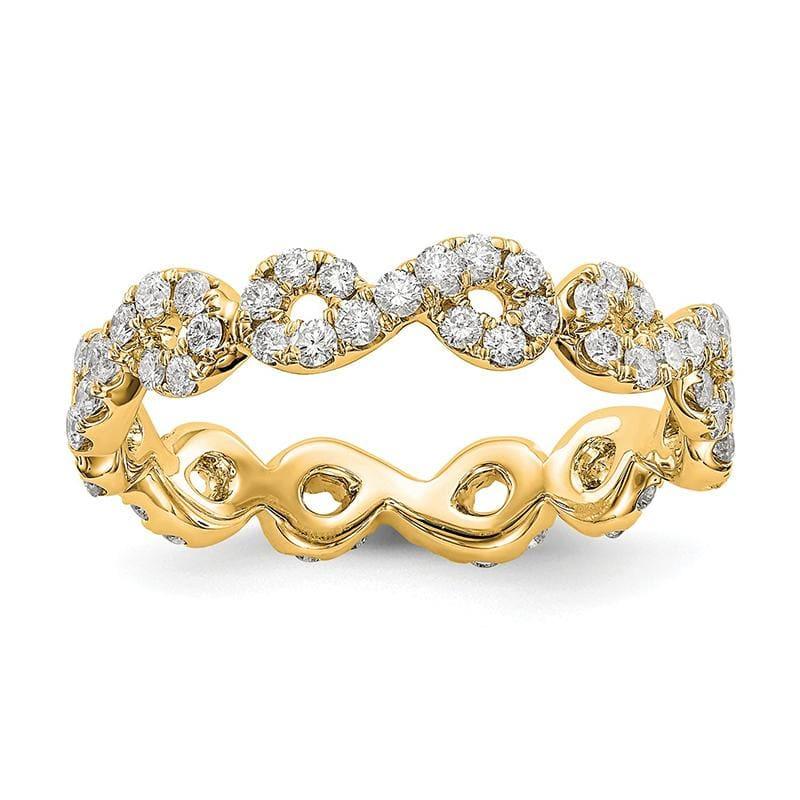 14KY SI2-I1( H-I) 78 Round = 7-8CT Infinity -U Prong Eternity Band - Seattle Gold Grillz