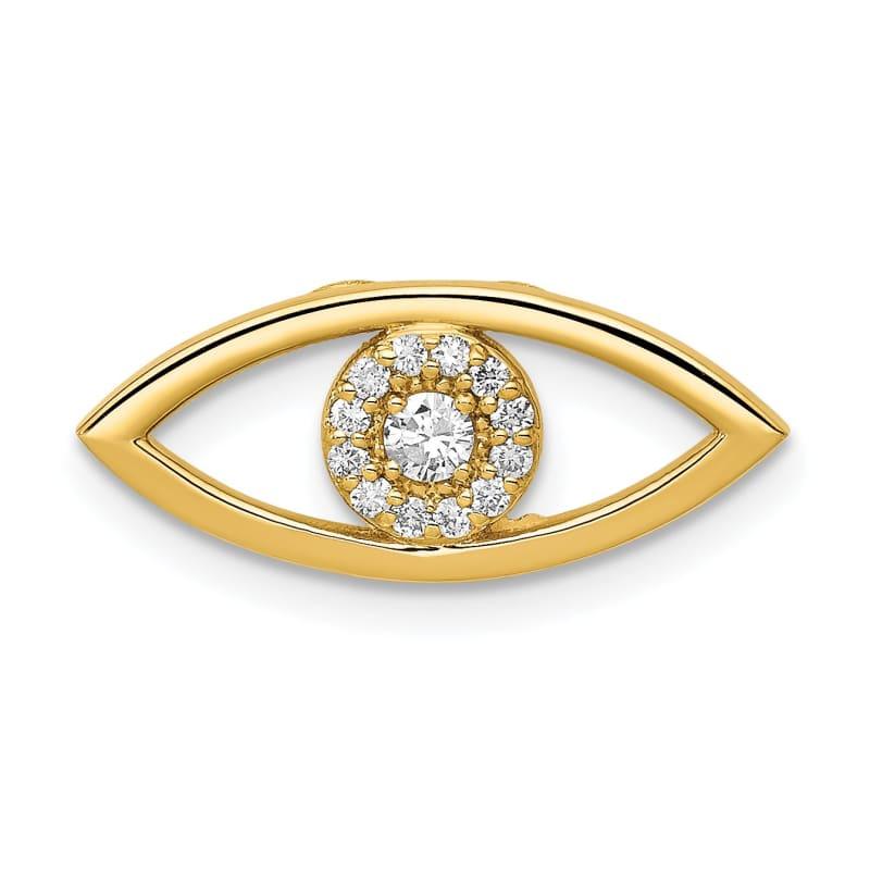 14ky Small Diamond Evil Eye Slide - Seattle Gold Grillz