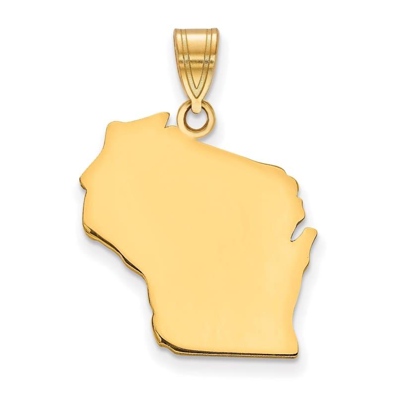 14KY WI State Pendant Bail Only - Seattle Gold Grillz
