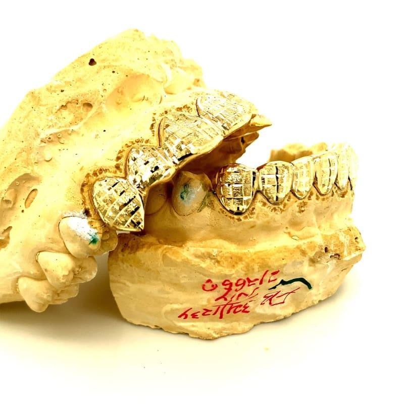 14pc Gold Dusted Bricks Grillz - Seattle Gold Grillz