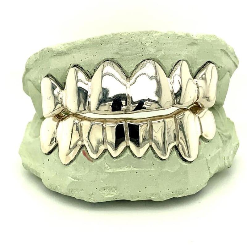 14pc Silver High Polished Grillz - Seattle Gold Grillz