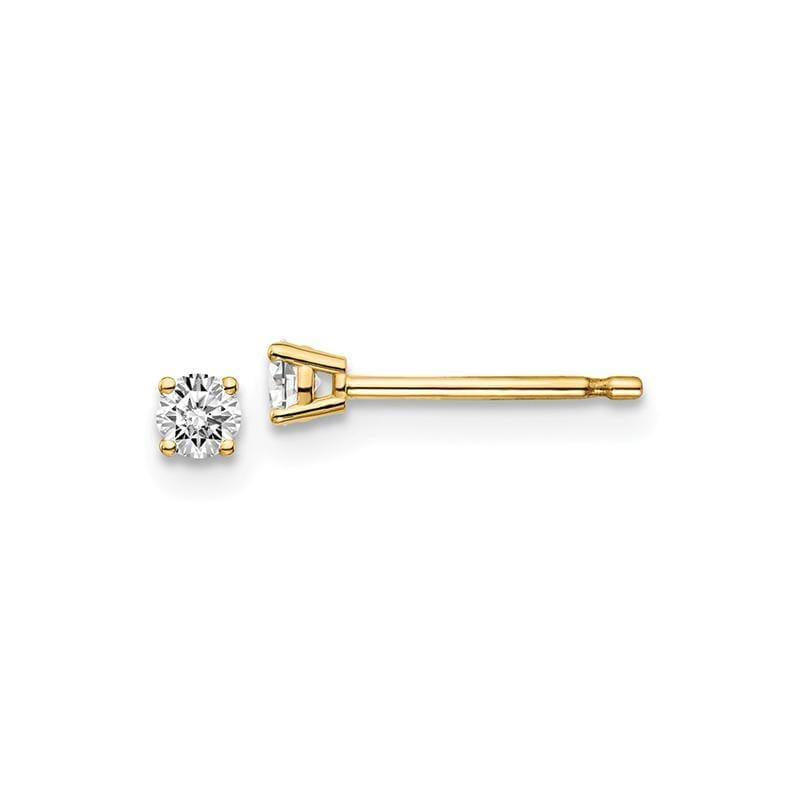 14y .15ct. I1 J-K Diamond Stud Push-on Post Earrings - Seattle Gold Grillz