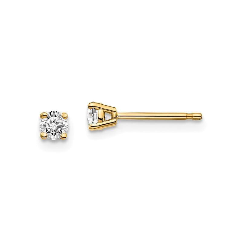 14y .20ct. I1 J-K Diamond Stud Push-on Post Earrings - Seattle Gold Grillz