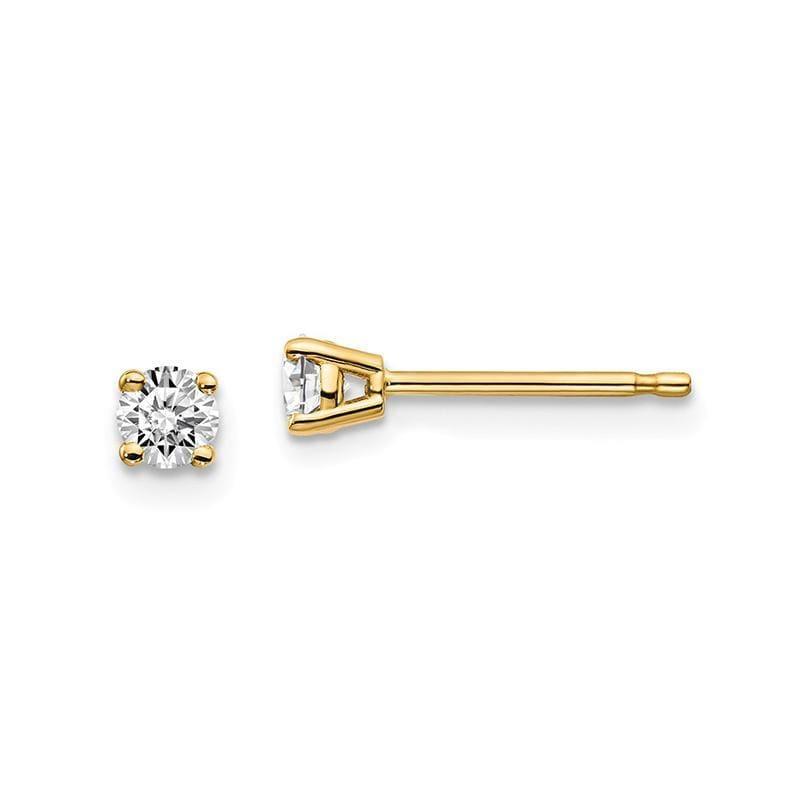 14y .25ct. I1 J-K Diamond Stud Push-on Post Earrings - Seattle Gold Grillz