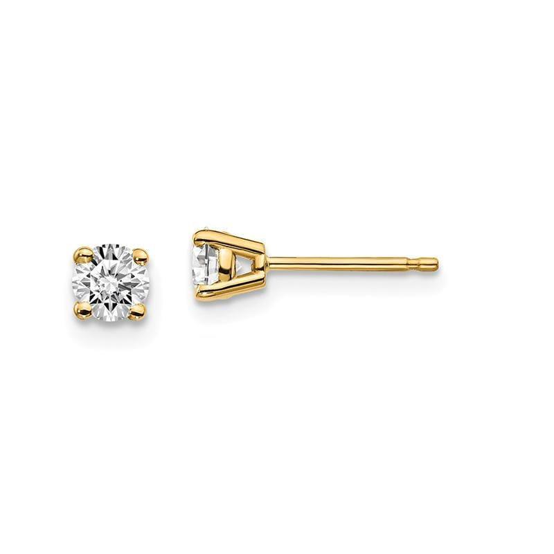 14y .30ct. I1 J-K Diamond Stud Push-on Post Earrings - Seattle Gold Grillz