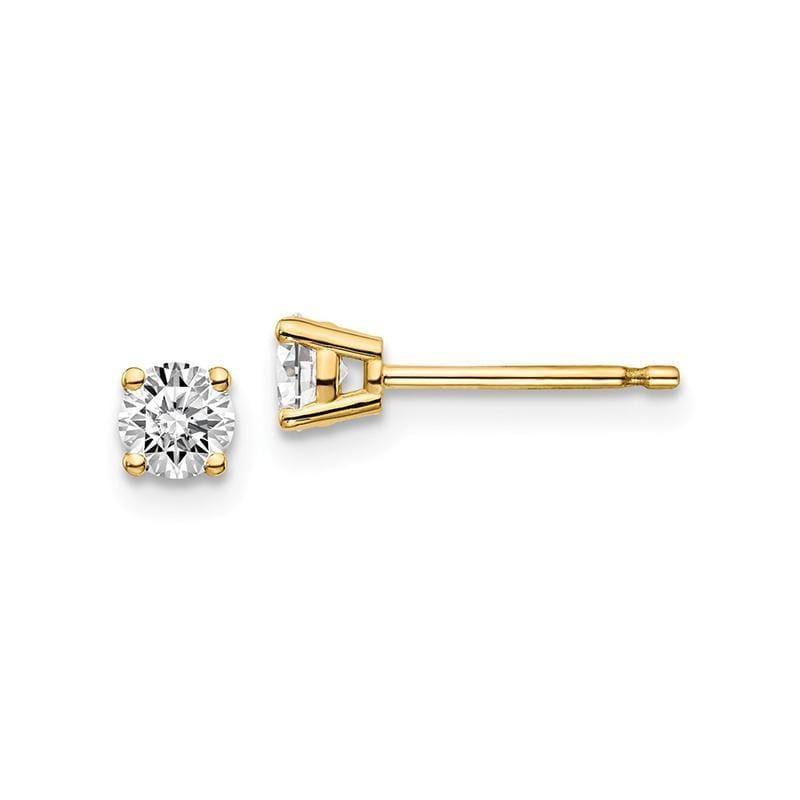 14y .40ct. I1 J-K Diamond Stud Push-on Post Earrings - Seattle Gold Grillz
