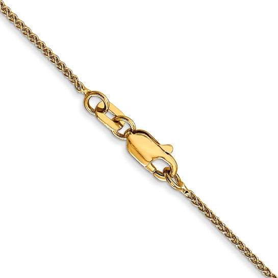 14k 1mm Solid Polished Spiga Chain