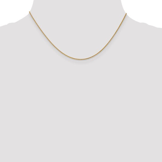 14k 1mm Solid Polished Spiga Chain