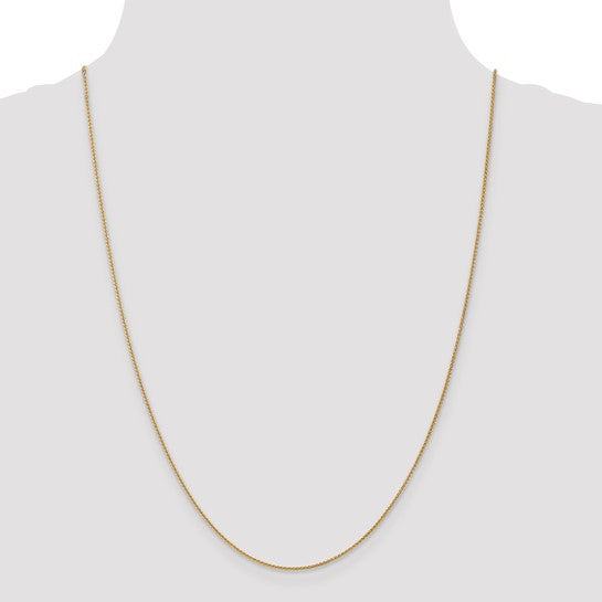 14k 1mm Solid Polished Spiga Chain