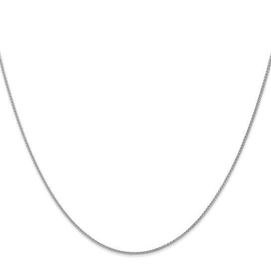 14k White Gold 1mm Spiga Chain