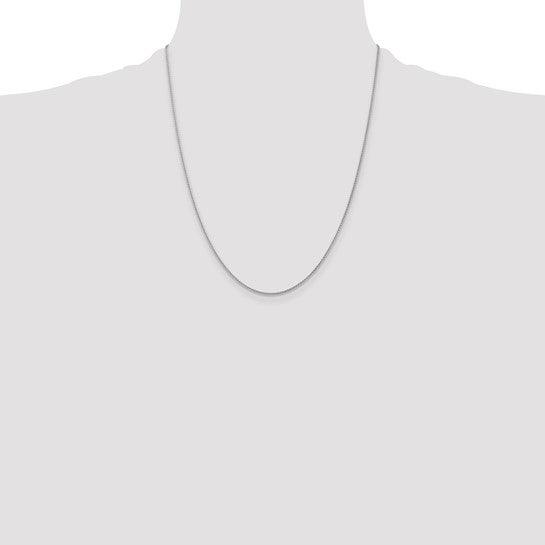 14k White Gold 1mm Spiga Chain