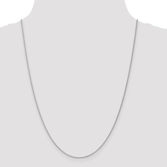 14k White Gold 1mm Spiga Chain